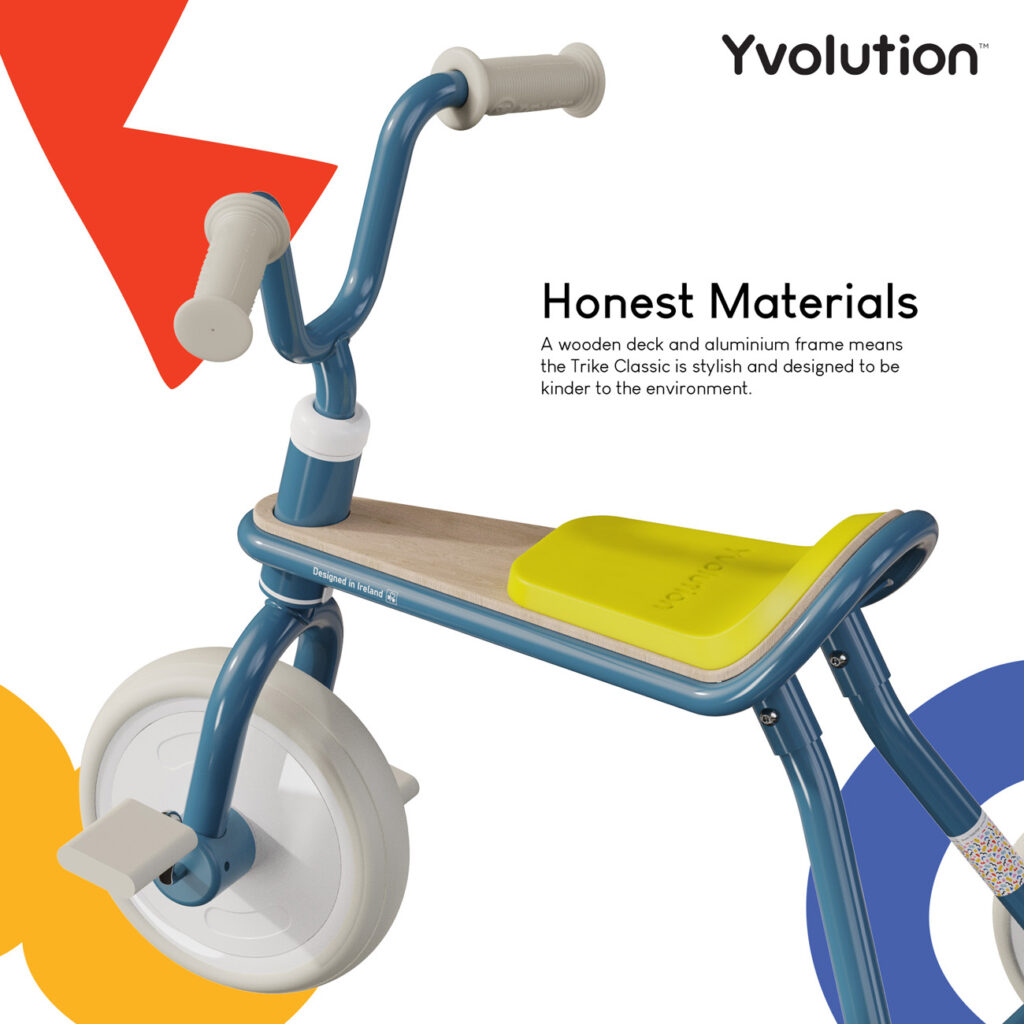 Yvolution driewieler blauw detail