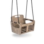 Houten schommel baby en peuter grijs