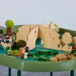 Set figuurtjes met kasteel en boerderij tuff tray