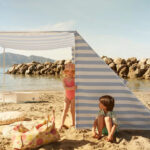 Strandtent Kid's Concept blauw wit sfeer