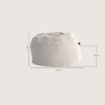 Afmeting zitzak cord beige