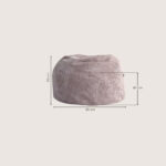 Afmeting zitzak cord oud roze