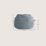 Afmeting zitzak cord turquoise