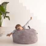 Vliegen op zitzak oud roze