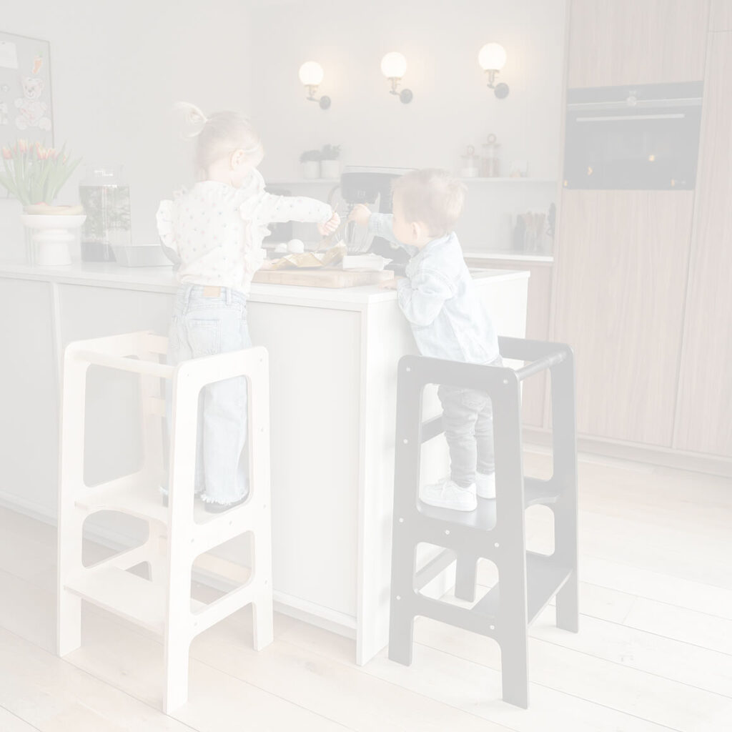 Montessori Lernturm aus Holz - Jindl 2-in-1 Holzfarbe - Image 7