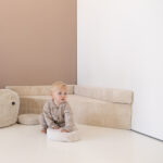 Jindl hoekbank cord beige sfeer