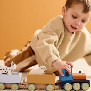 Holzeisenbahn mit Bauernhoftieren Kid's Concept Aiden