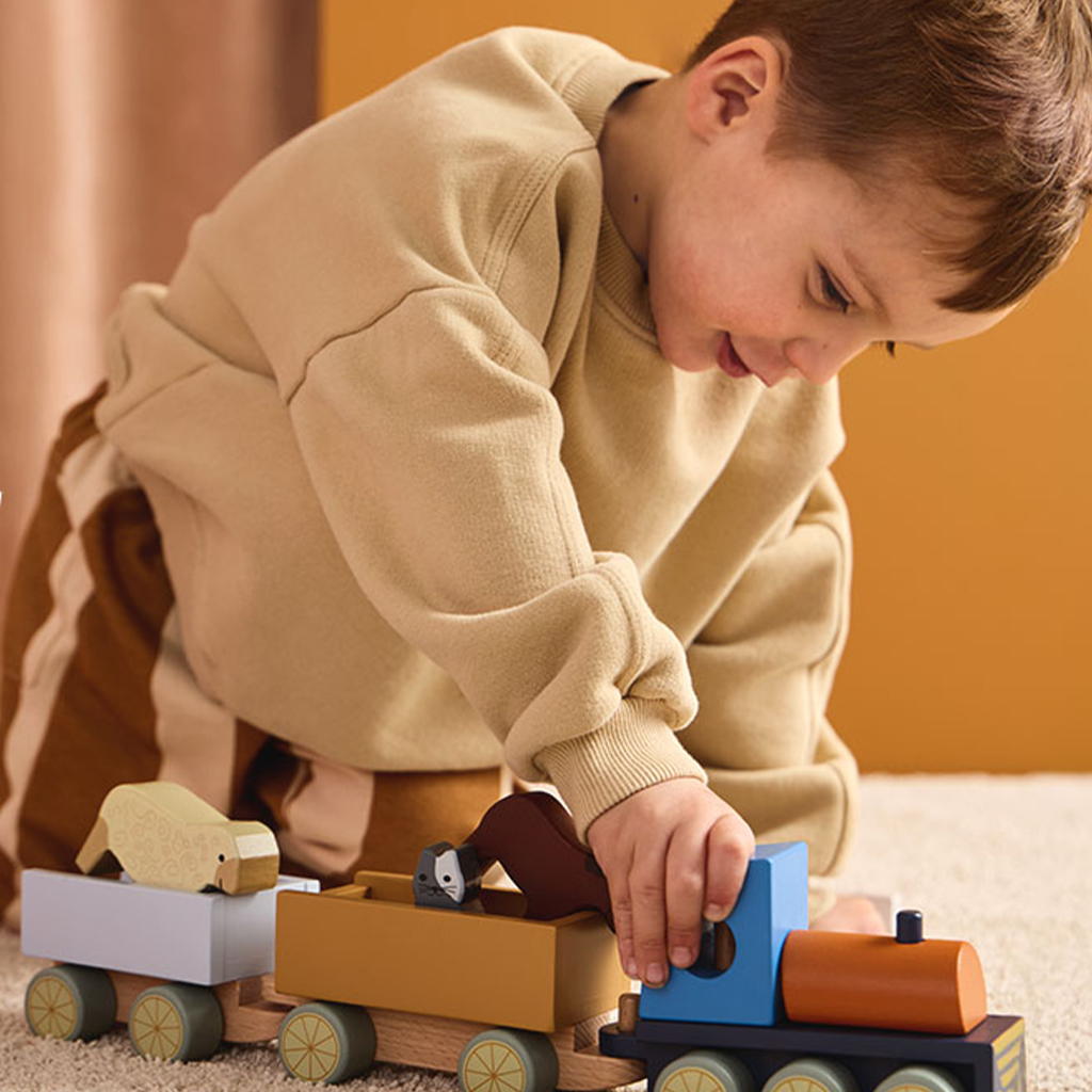 Trein Kid's Concept met boerderijdieren spelen Holzeisenbahn mit Bauernhoftieren Kid's Concept Aiden - Image 2