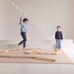 Foam puzzelmat set van 16 zachtroze