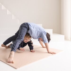 Foam puzzelmat zachtroze set van 4