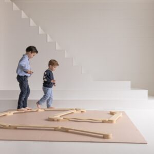 Große Spielmatte Puzzlematte 240x240 Jindl Zartrosa