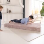 Speelmatras Jindl op foam puzzelmat lichtgrijs