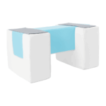 Speelset loopbrug foamblokken wit grijs blauw Jindl