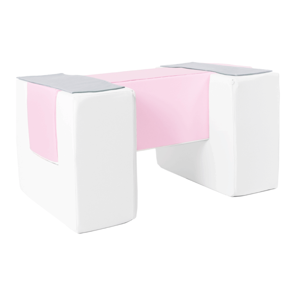 Foam speelset loopbrug Jindl wit grijs roze