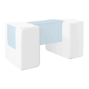 Speelset foamblokken van Jindl leuke loopbrug in het wit met lichtblauw