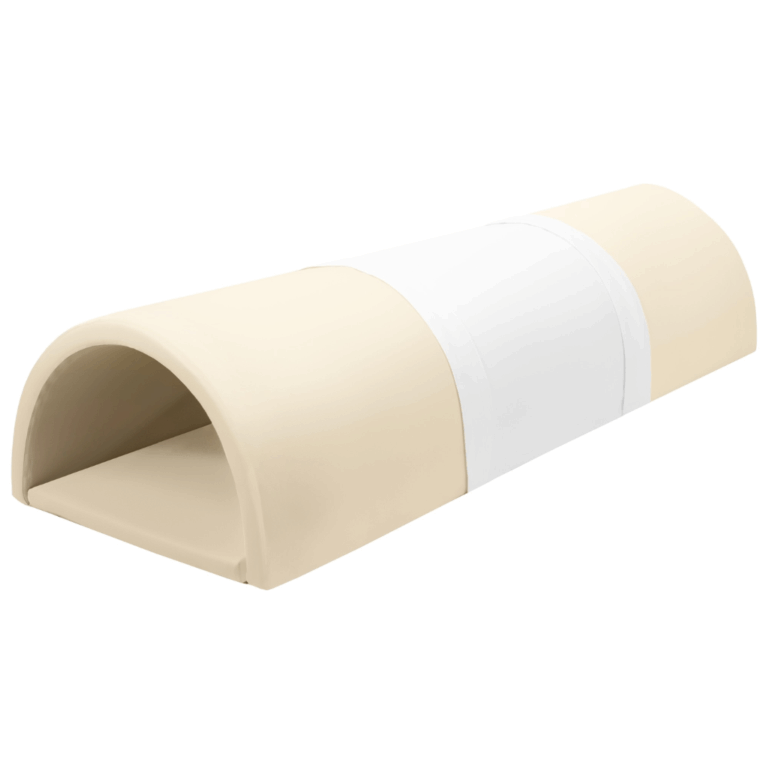 Schaumstoff Tunnel Spielset weiß beige