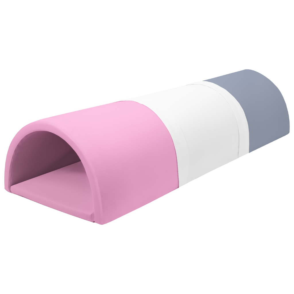Foam speelset tunnel witgrijsroze Spielset | Schaumstoffblöcke Jindl® Tunnel weiß/grau/rosa - Image 1