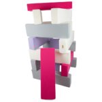 Foam bouwblokken wit grijs lila roze Jindl