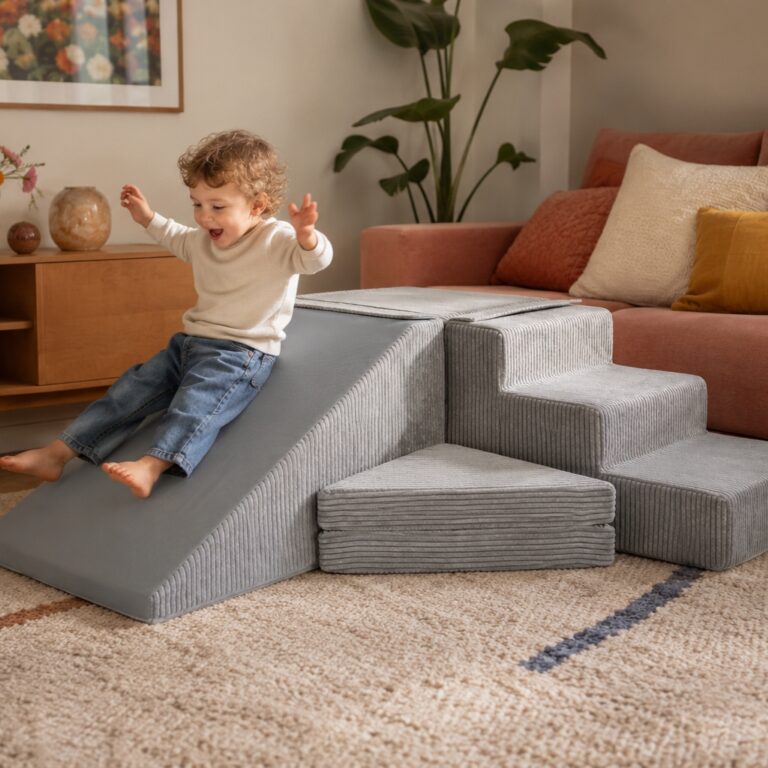 Spielset | Schaumstofftreppe und Rutsche Jindl® mit Cordbezug