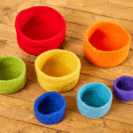 Regenboogbakjes van vilt Jindl Cosy