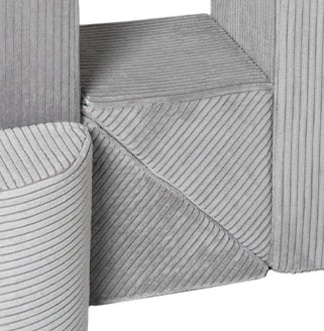 Dreiecke Cord grau Extra-Set Dreiecke Cord grau - Image 1