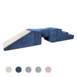 Spielset | Schaumstoffblöcke Jindl® Treppe + Rutsche + Steg gerippter Stoff