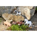 Betzold EduCasa - Tierset - 26-teilig - Kühe - Pferd - Schweine auf Stein