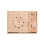 Betzold Bausteinwagen mit 6 Fächern – mit geometrischen Formen aus Buchenholz