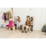 Betzold Kinderspiegeltisch, inkl. Hocker – gemeinsames Spielen am Spiegeltisch in Verkleidung