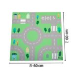 Betzold Teppich für einen Bodenspieltisch - 2er-Set - Nahaufnahme Stadtteppich mit Maßen
