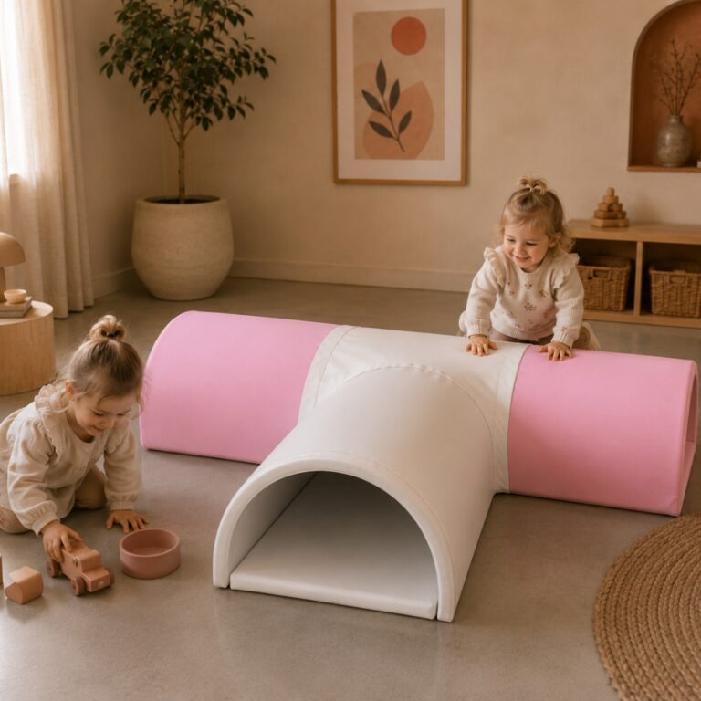 Spielset - Schaumstoffbausteine Jindl T-Tunnel Rosa - Weiß - Spielen