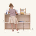 Afmeting Montessori speelgoedkast hoog (dicht)