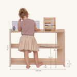 Afmeting Montessori speelgoedkast hoog (open)