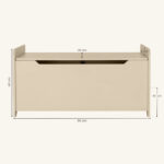 Afmeting speelgoedkist beige soft close