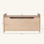 Afmeting speelgoedkist naturel soft close