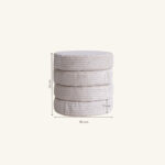 Afmeting zitkussen set van 4 beige