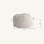 Afmeting zitzak cord beige