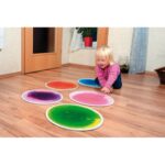 Runde sensorische Bodenplatten von Eduplay – 5er-Set, Ø 50 cm