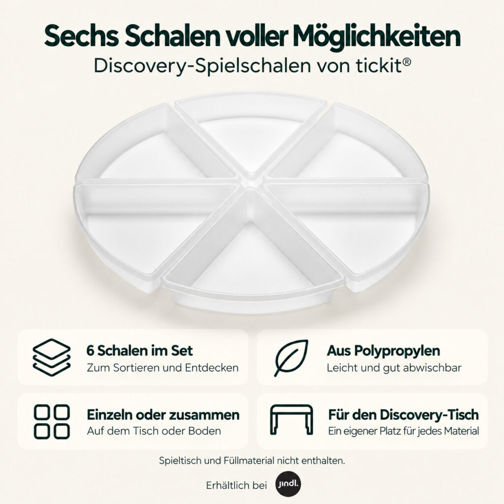 Discovery-Spielschalen Tickit | 6er-Set | Vorteile und Produktmerkmale auf Deutsch