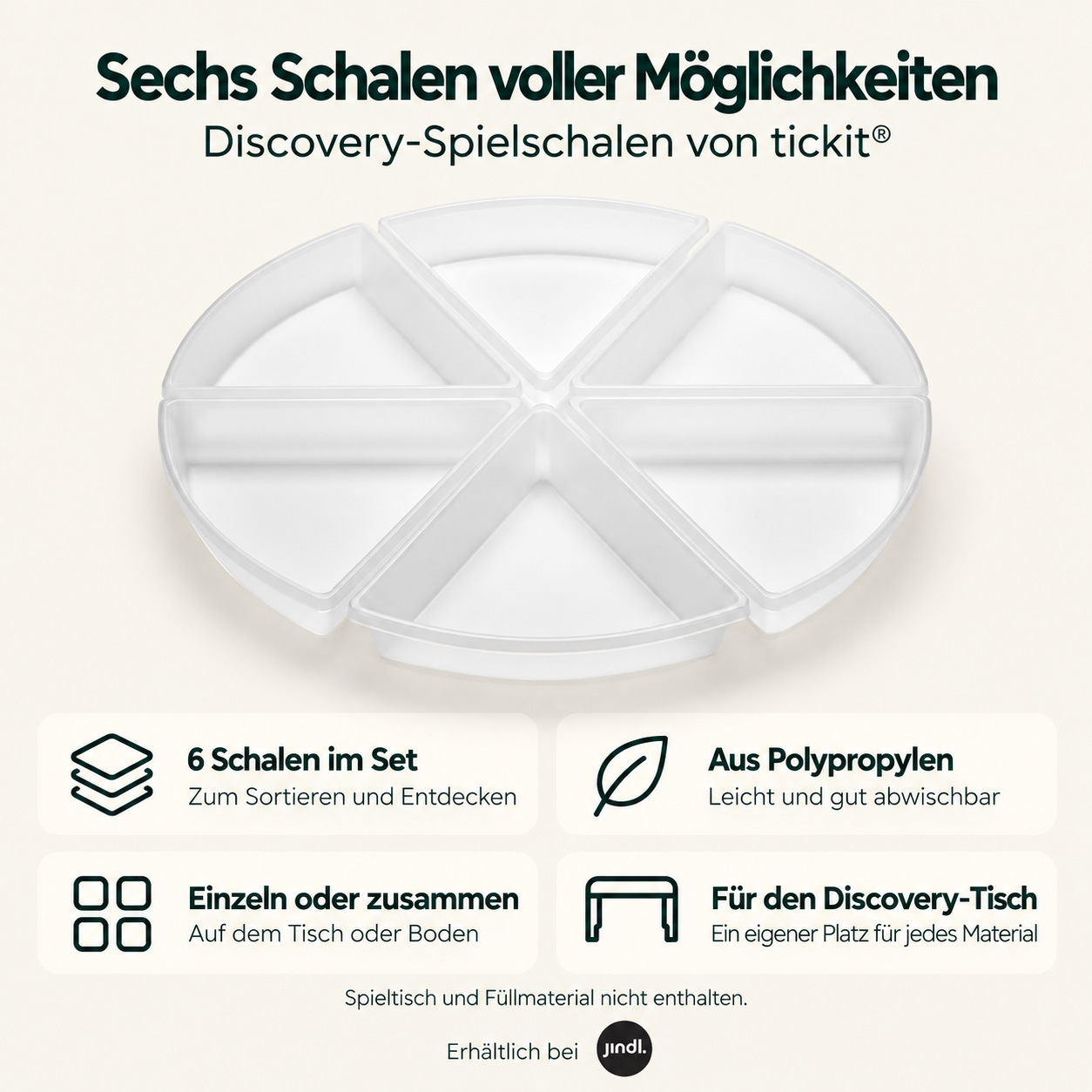 Discovery-Spielschalen Tickit | 6er-Set | Vorteile und Produktmerkmale auf Deutsch