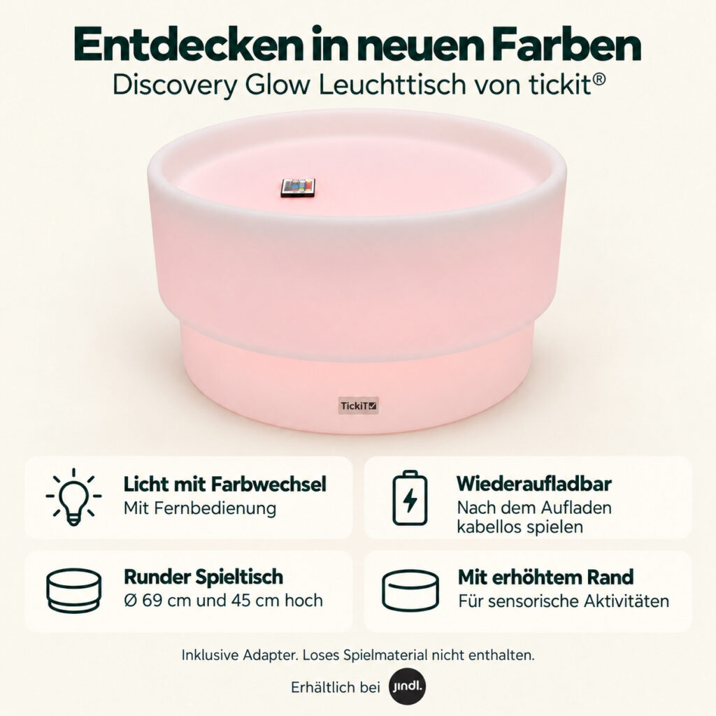 Sensorischer Leuchttisch Tickit | Discovery Glow | Vorteile und Produktmerkmale auf Deutsch