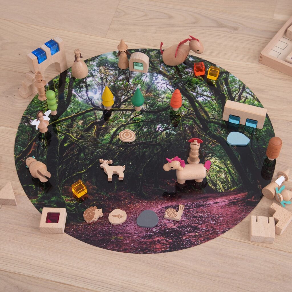 Runde Spielmatte Wald Tickit | Discovery | Spielidee; abgebildetes Zubehör ist separat erhältlich