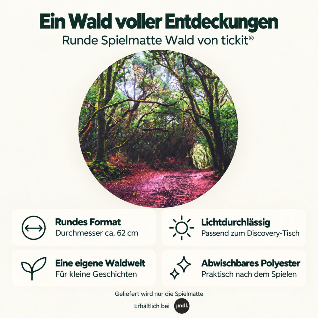 Runde Spielmatte Wald Tickit | Discovery | Vorteile und Produktmerkmale auf Deutsch